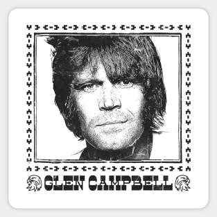 Glen Campbell / Retro Style Fan Design Sticker